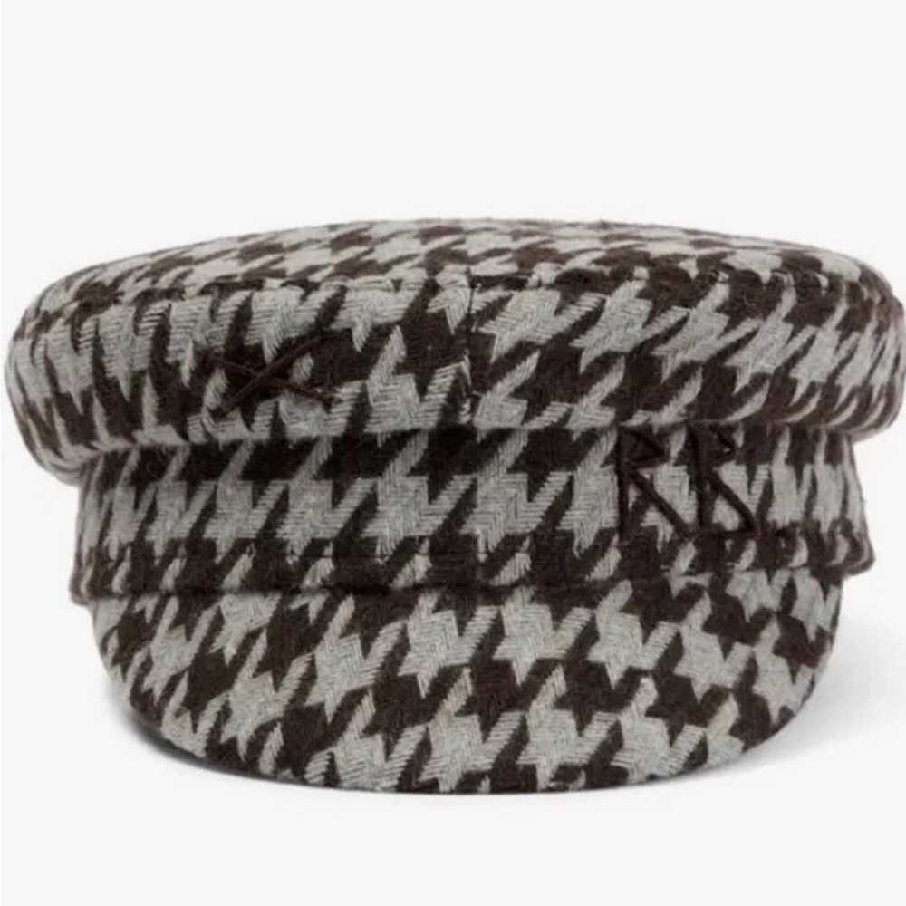 Stylish Houndstooth Baker Boy Hat